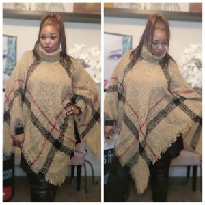 Turtleneck Sweater Poncho
